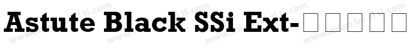 Astute Black SSi Ext字体转换
